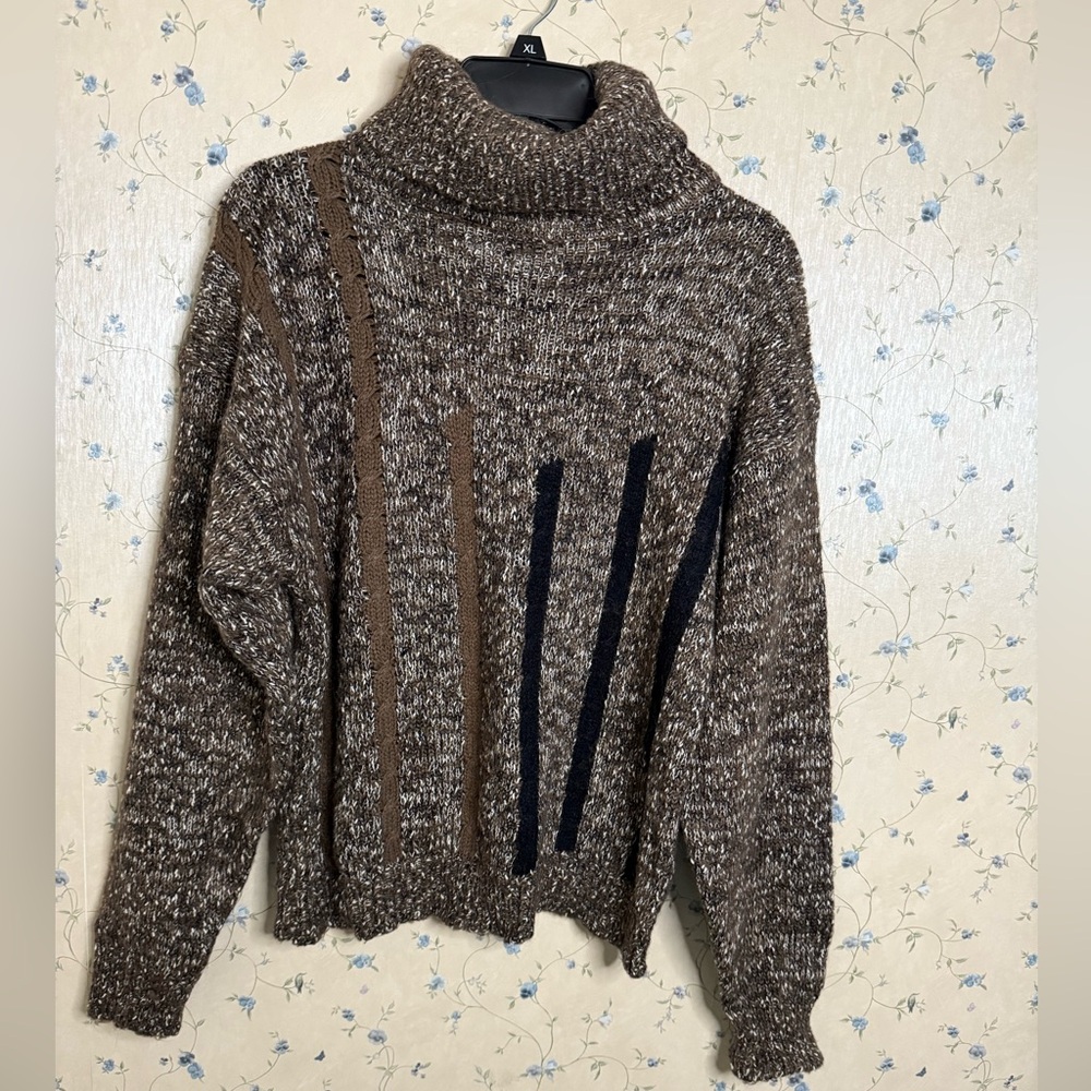 Vintage 80’s Joyce made in Hong Kong knit wool/acrylic blend cowl neck sweater